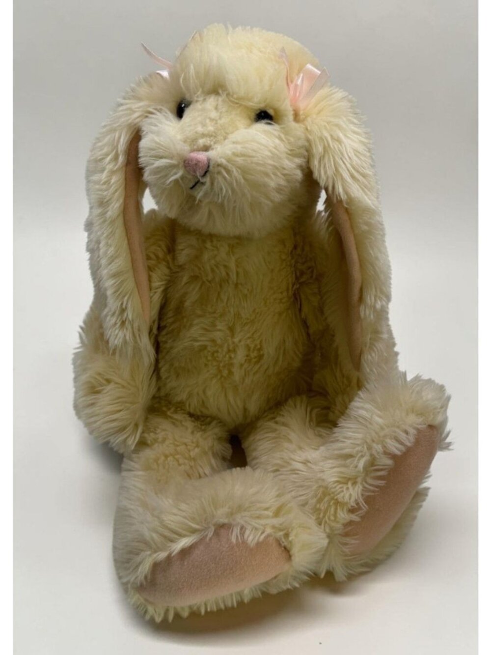 Vintage Floppy Bunny Plush Wishpets Lena Fluffy Lop-Eared Rabbit Stuffed Animal